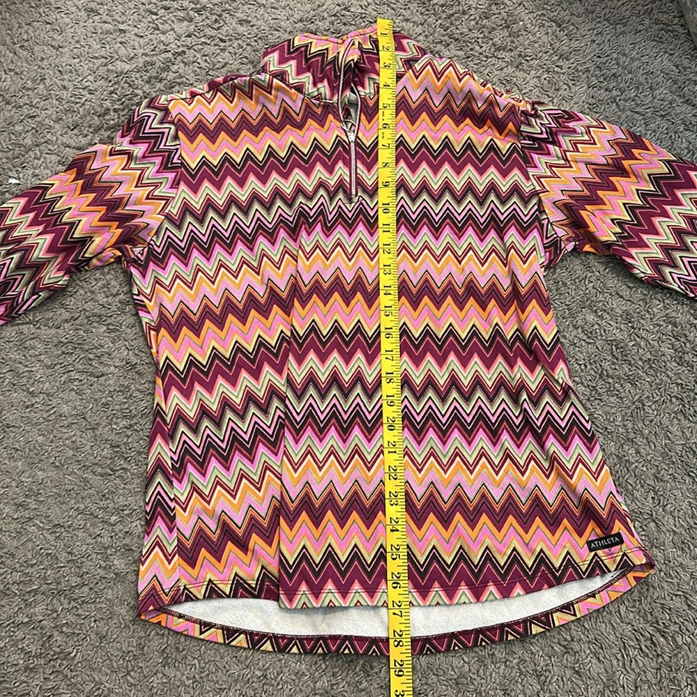 Athleta multicolor zigzag quarterzip sweater‎ - image 14